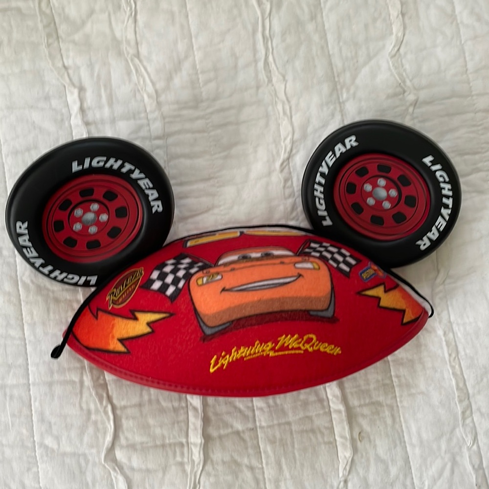Lightning McQueen Mickey ears adult size/or youth size